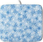 Winter Snowflake Dish Drying Mat by Kawani
