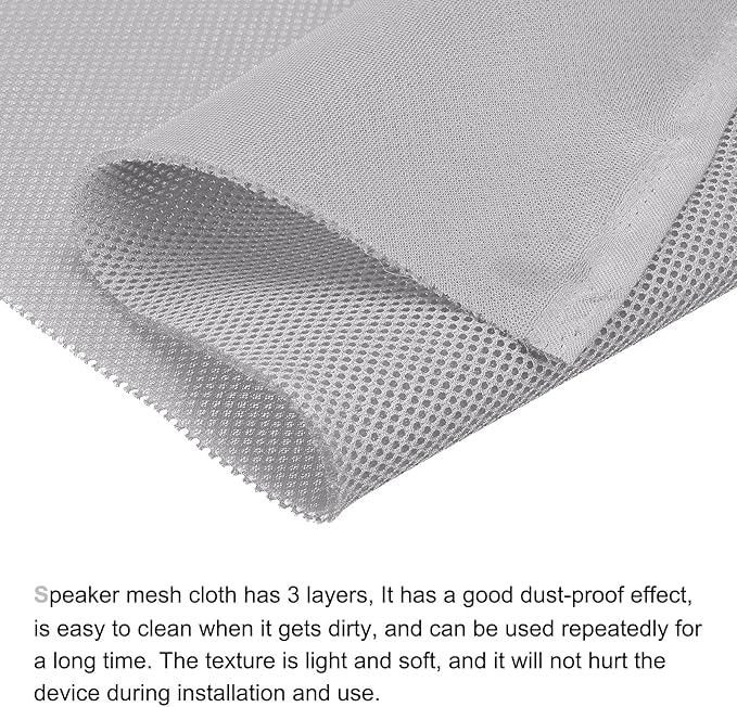 MECCANIXITY Speaker Grill Cloth 20 x 63 Inch Stereo Mesh Fabric Protective - Image 3
