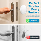 Strongest Home Wall & Door Handle Stopper 3.15" Set 5 Pieces of White Rubber - Image 4