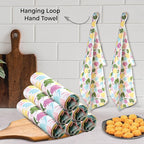 Urban Villa Collection Kitchen Towels Tulip Flowers Multi Color Premium Quality - Image 4