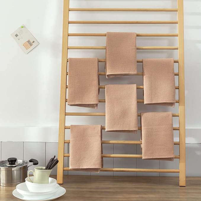 QUILTINA Dish Towels Set, 100% Cotton Waffle Weave Kitchen Towels 6 Pack - Image 7