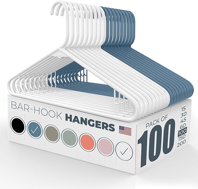 Neaties Plastic Hangers 100 Pack – Made in The USA – 6lb Capacity Standard by NeatiesHangers