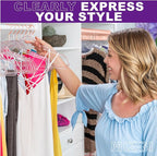 MIZGI Premium Clear Invisible Acrylic Hangers, Crystal Plastic Hangers - Image 4