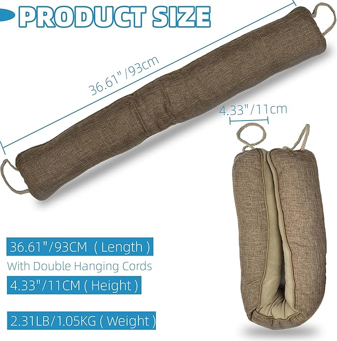 Door Draft Stopper 36 Inches Length x 4 Inches Width, Weighted Under Door Noise - Image 3
