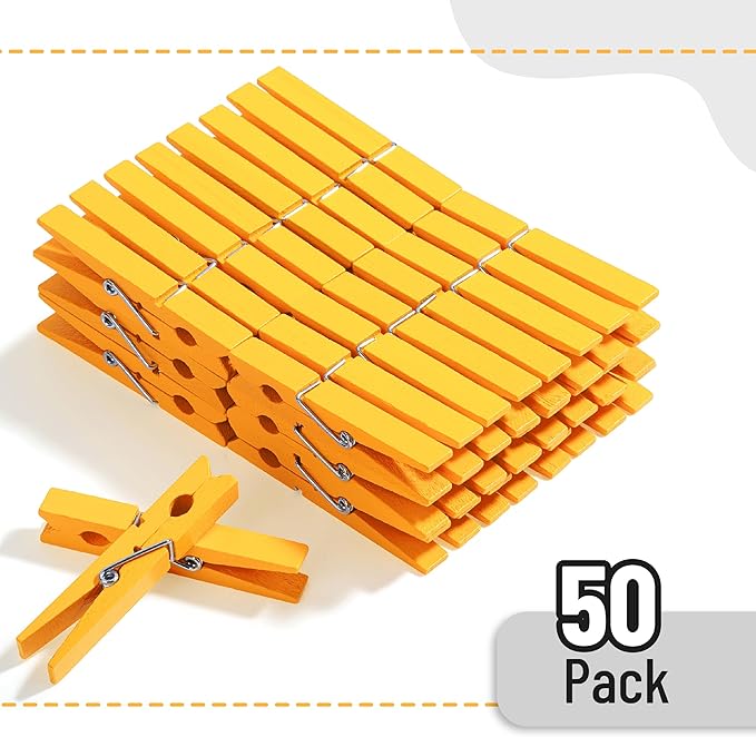 Mr. Pen- Wooden Clothes Pins, Natural Wood, 50 Pack, 2.9 Inch, Rust Resistant - Image 2