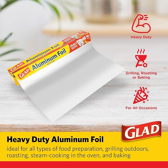Glad Heavy Duty Aluminum Foil, 40 Square Feet | Aluminum Foil - Image 3