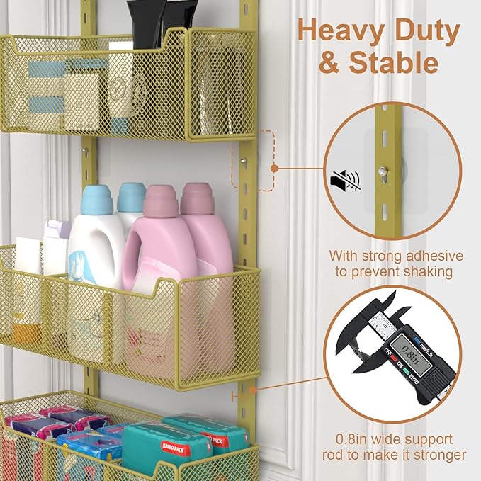 Over The Door Organizer, Metal Door Organizer Hanging - Image 7