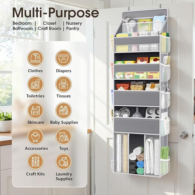 WISELIFE 5-Tier Over the Door Organizer - Image 7
