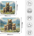 Three Bear Dish Drying Mat for Kitchen Ccounter Absorbent Microfiber Small - Image 2