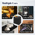 6 Pack Rubber Bar Mats for Countertop 18x12 Inch Black Silicone Coffee Bar Mats - Image 7