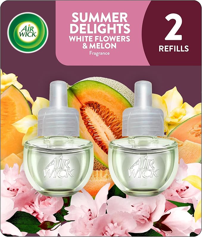 Air Wick Plug in Scented Oil Refill, 2 ct, Summer Delights, Air Freshener by AirWick