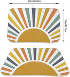 Summer Dish Drying Mats 18x24 Inch Rainbow Sun Stripes Yellow Sunshine - Image 2