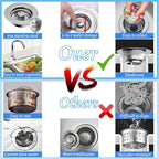 2 Pcs 3 in 1 Kitchen Sink Drain Strainer, Universal Stainless Steel Kitchen - Image 5