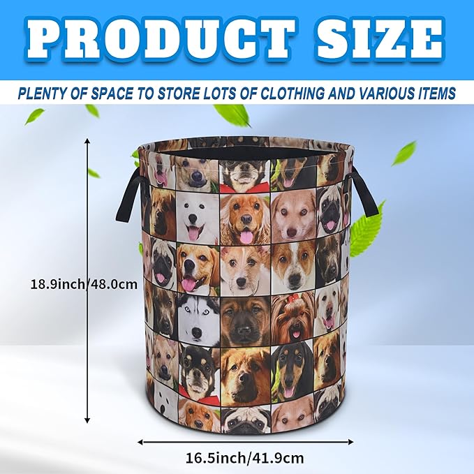 Cute Dog Laundry Basket Animal Pet Oxford Cloth Laundry Hamper - Image 3