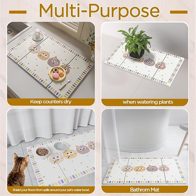 Stone Drying Mat for Kitchen Counter, Large Stone Dish Drying Mat - Image 7