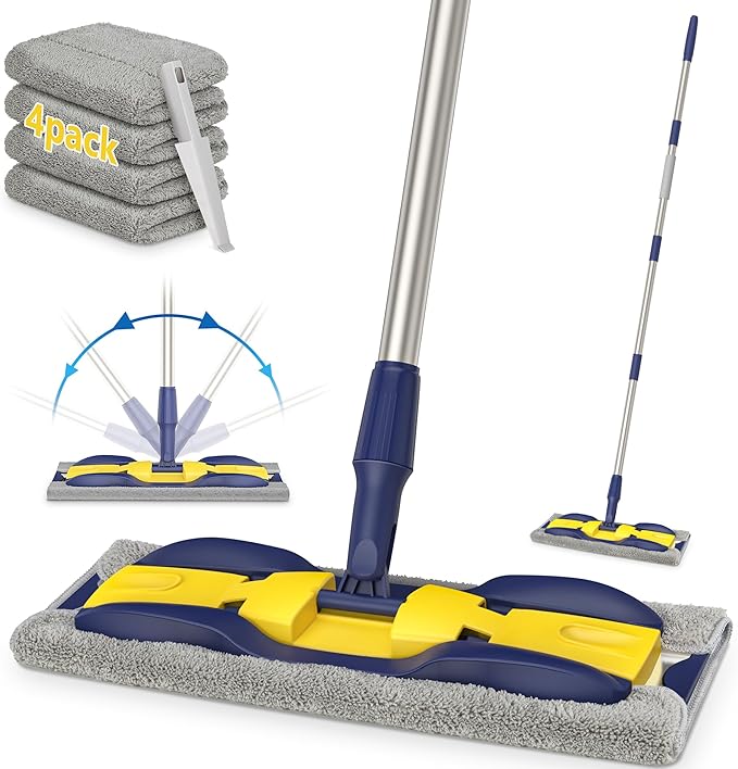 Microfiber Mops for Hardwood Floor Cleaning: MEXERRIS Flat Floor Mop by MEXERRIS