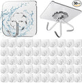 50 Pack Sticky Hooks for Hanging Heavy Duty, Wall Hook Adhesive, Transparent by Unknown