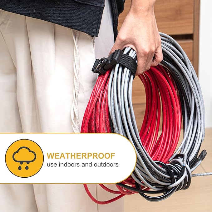 30 Pack 17 Inch Adjustable Extension Cord Holder Organizer - Image 4