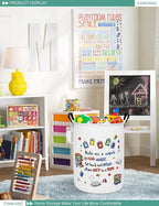 FANKANG Storage Basket, Nursery Hamper Canvas Laundry Basket Foldable - Image 4