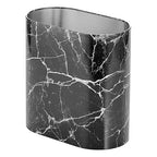 mDesign Metal Freestanding Slim Toilet Bowl Brush and Holder + Rectangle Narrow - Image 9