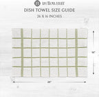 100% Cotton Terry Dish Towels, 4 Pack Checks, 16 x26 Inches, Super Soft and - Image 4