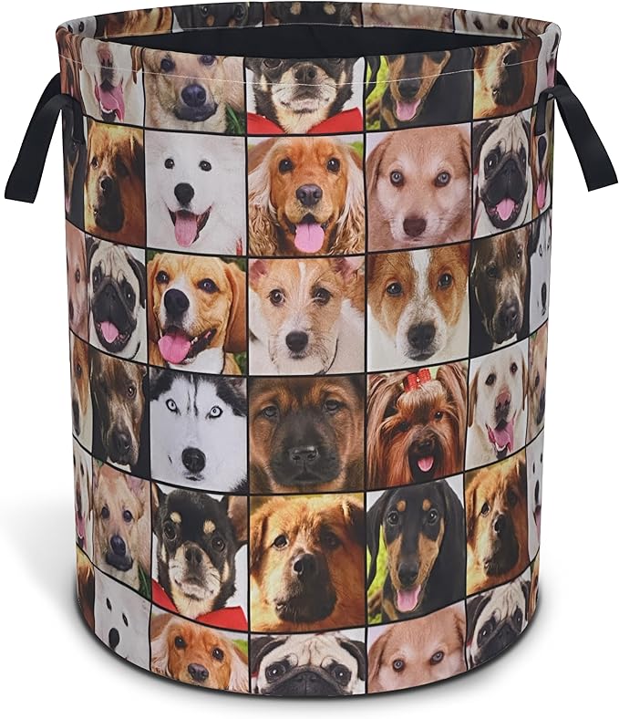 Cute Dog Laundry Basket Animal Pet Oxford Cloth Laundry Hamper by Unknown