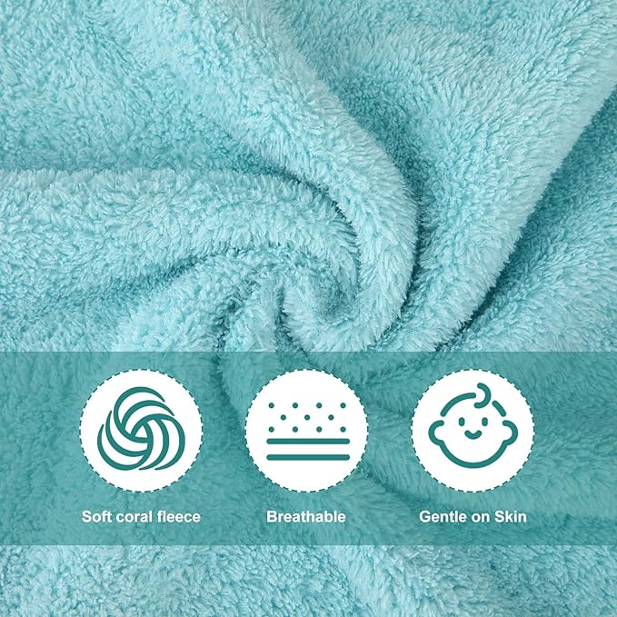 Syhood 12 Pieces Face Wash Cloth 12 x 12 in Makeup Remover Cloths Towel Coral - Image 5