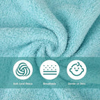 Syhood 12 Pieces Face Wash Cloth 12 x 12 in Makeup Remover Cloths Towel Coral - Image 5