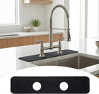 Faucet Mat for Kitchen Sink 2 Holes: 23.5’’Lx4.5’’W Splash Guard Fits 8 Inch by EazziSwitch