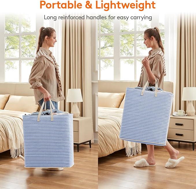 Lifewit 2 Pack Laundry Hamper Large Collapsible Laundry Baskets, Freestanding - Image 5