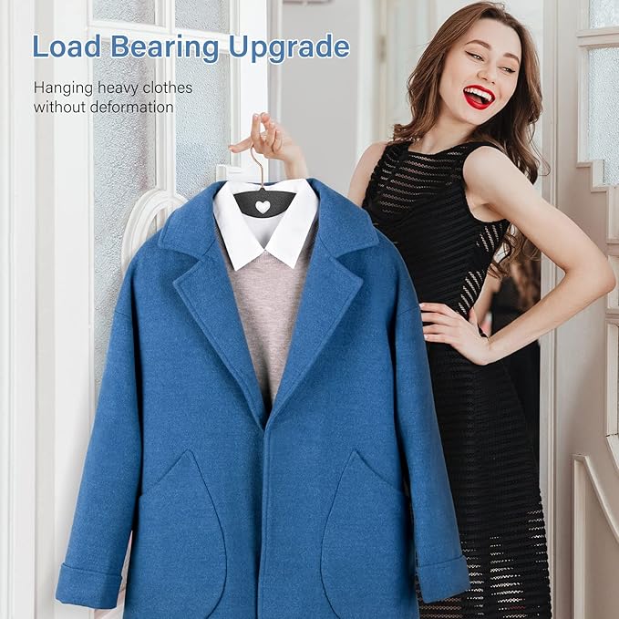 IEOKE Velvet Hangers 50 Pack: Felt Clothes Hangers Heavy Duty Shirt Sweater - Image 6
