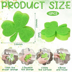 Tioncy 12 Pack St. Patrick's Day Clover Sponges Bulk Dual Sided Scrubber - Image 2