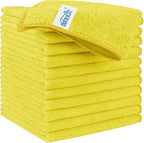 HOMEXCEL Yellow Microfiber Cleaning Cloth, 12 Pack Premium Microfiber Towels by HOMEXCEL