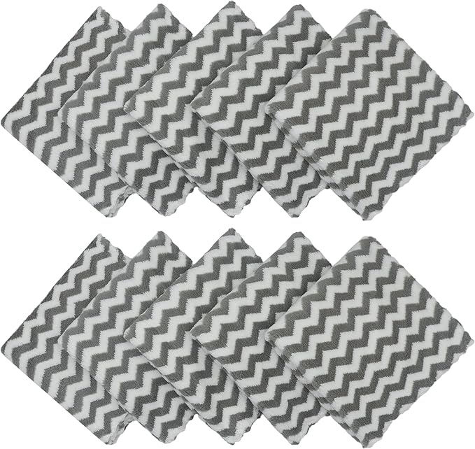 Microfiber Cleaning Cloth Lint Free Cleaning Rags, 10 Pack Fast Drying Dish Rags - Image 2
