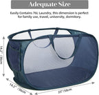 Durable Collapsible Laundry Baskets, Mesh Pop Up Laundry Hamper - Image 3