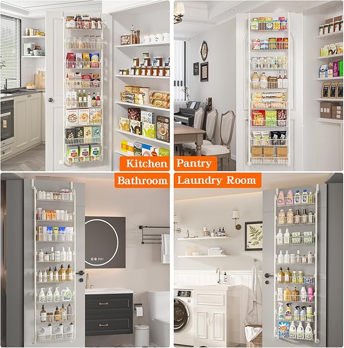 MIAOLI Over the Door Pantry Organizers and Storage, 8-Tier Spice Rack, Home & - Image 7