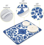 Blue White Porcelain Floral Dish Drying Mat - Image 4