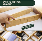 Utoplike 4 PCS Bamboo Kitchen Drawer Dividers - Image 3