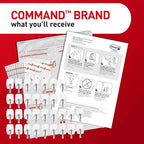 Command Small Wire Toggle Hooks, and 48 Strips, Damage Free Hanging Wall Hooks - Image 2