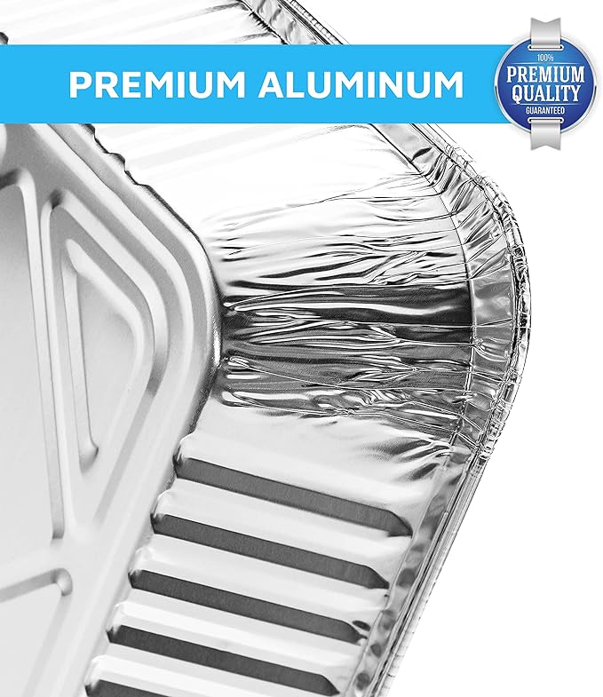 MontoPack Aluminum Foil Pans Half Size Roasting Chafing Pan | Bulk 10 Pack of - Image 6
