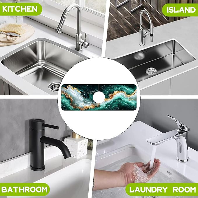 Kitchen Sink Splash Guard Faucet Mat Super Absorbent Fast Drying Mat Guard - Image 7
