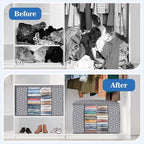 Direct 100L, 2 Pack, Storage Containers, Large Clothes Storage Bins Foldable - Image 4