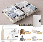 TAILI 8 Pack Cube Vacuum Storage Bags, Medium Size, Vacuum Seal Bags - Image 2