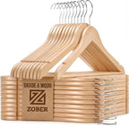 ZOBER High-Grade Wooden Hangers by ZOBER