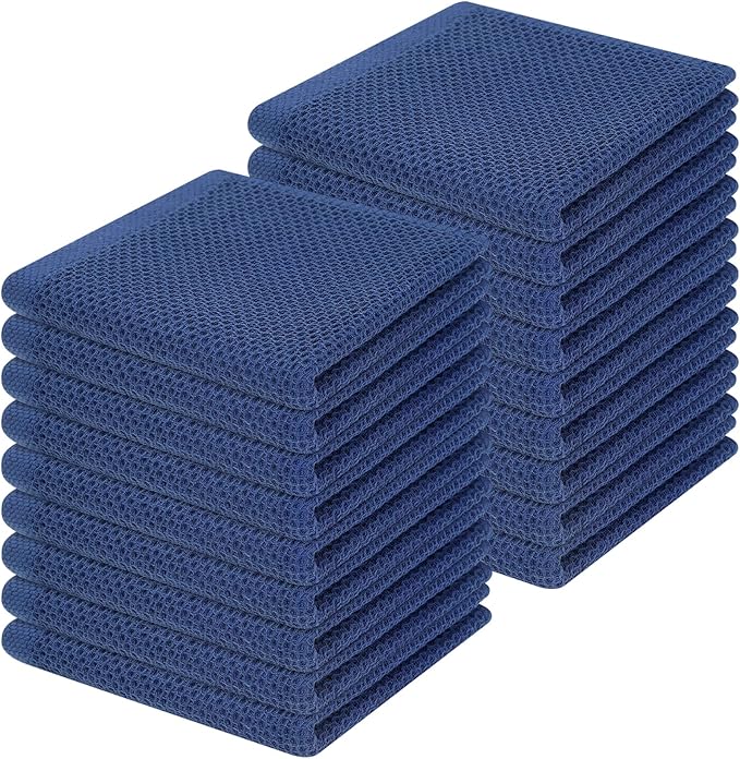 Homaxy 100% Cotton Waffle Weave Kitchen Dish Cloths, Ultra Soft Absorbent Quick by Homaxy