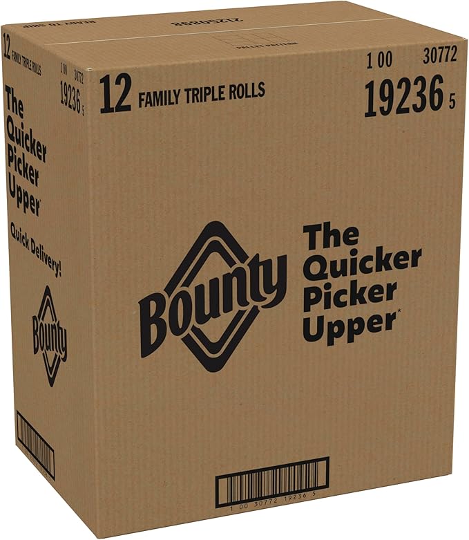 Bounty Quick-Size Paper Towels, 12 Family Triple = 40 Regular Rolls - Image 13