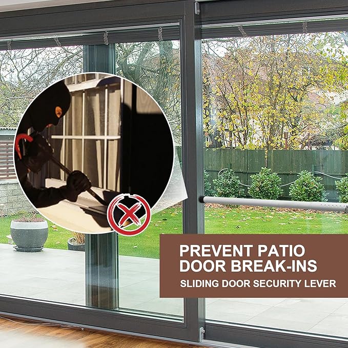 BeBecome Sliding Door Security Bar，17-50 inch Adjustable Patio Door Security bar - Image 6