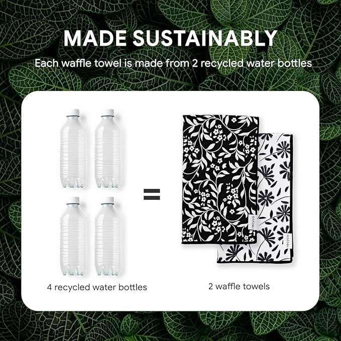RECYCO Waffle Kitchen Towel Set of 2 - Image 5