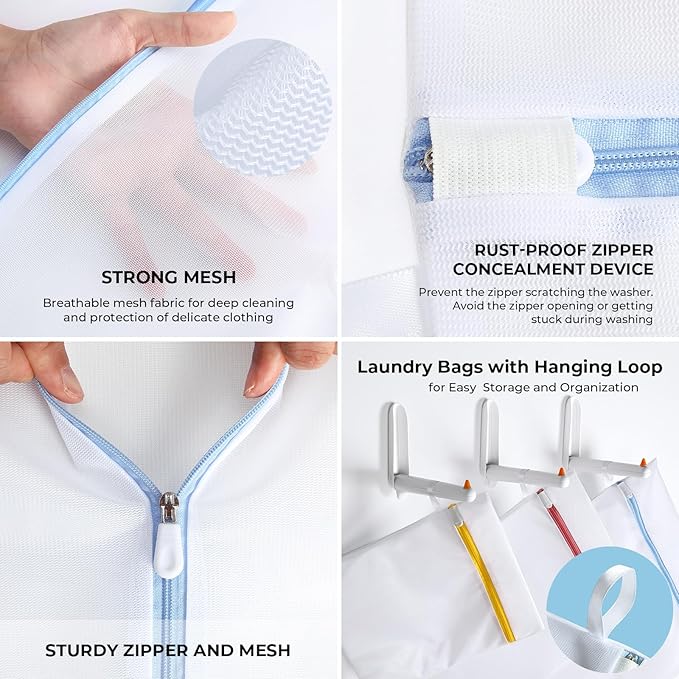 9 Pack Laundry Bag, Mesh Laundry Bags - Image 5