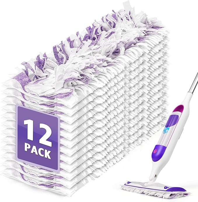 AIR U+ 12 Pack Disposable Power Mop Pads Refills by AIRU
